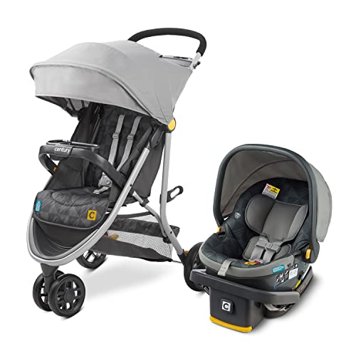 Century Stroll On 3 Wheel 2 in 1 Lightweight Travel System Infant Car Seat and Stroller Combo 0 belly baby and beyond