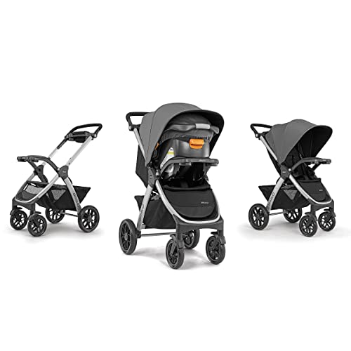 Chicco Bravo 3 in 1 Trio Travel System Quick Fold Car Seat and Stroller Combo with KeyFit 30 for Infant BrooklynNavy 0 0 belly baby and beyond