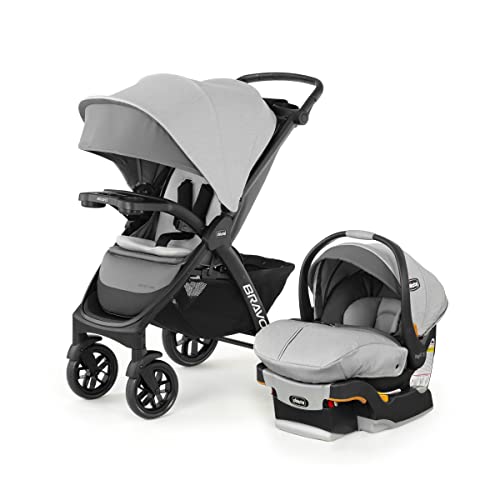 Chicco Bravo LE Trio Travel System Bravo LE Quick Fold Stroller with KeyFit 30 Zip Infant Car Seat Car Seat and Stroller Combo DriftwoodGrey 0 belly baby and beyond
