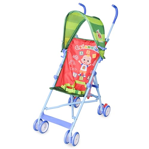 Cocomelon Umbrella Stroller with Canopy Lightweight and Compact for Travel 3D Stroller Red 0 belly baby and beyond