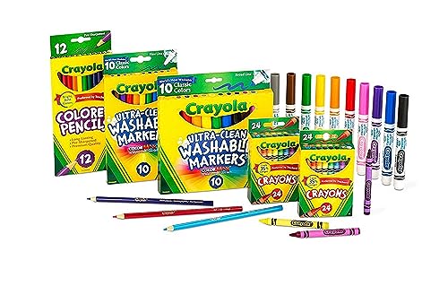 Crayola Art Supplies Set 80ct Crayons Markers Colored Pencils Coloring Supplies for Classrooms Teachers Gift for Kids Amazon Exclusive 0 belly baby and beyond