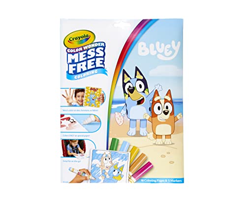 Crayola Bluey Color Wonder Coloring Set 18 Bluey Coloring Pages Mess Free Coloring for Toddlers Bluey Toys Gifts for Kids 0 belly baby and beyond