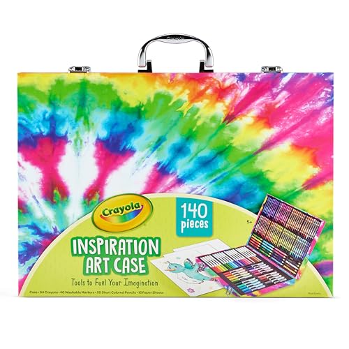 Crayola Inspiration Art Case Coloring Set Tie Dye 140ct Art Set For Kids Kids Art Supplies for School Gift for Girls Boys Amazon Exclusive 0 belly baby and beyond
