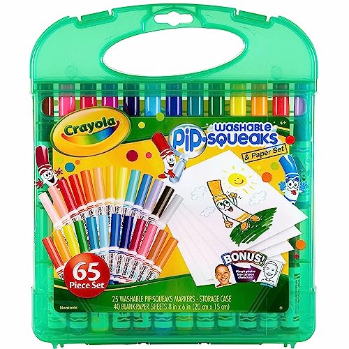 Crayola Pip Squeaks Marker Set 65ct Mini Washable Markers for Kids Kids Art Supplies for School Kids Travel Activity 4 0 belly baby and beyond