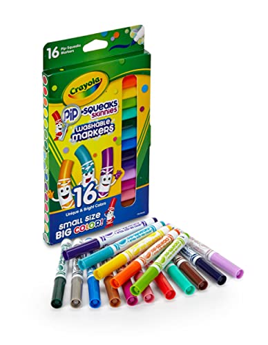 Crayola Washable Pip Squeaks Skinnies Markers 16 Count School Supplies Gifts for Boys and Girls 0 belly baby and beyond