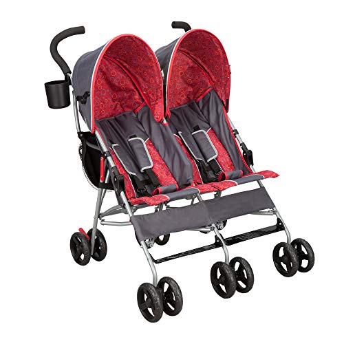Delta Children LX Side by Side Stroller with Recline Storage Compact Fold Grey 0 belly baby and beyond