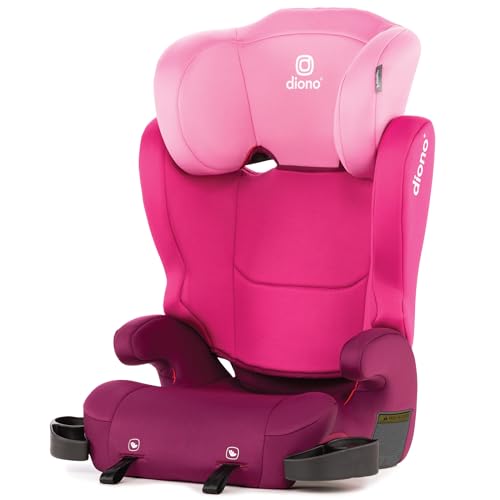 Diono Cambria 2 XL Dual Latch Connectors 2 in 1 Belt Positioning Booster Seat High Back to Backless Booster Space and Room to Grow 7 Headrest Positions 8 Years 1 Booster Seat Pink 0 belly baby and beyond