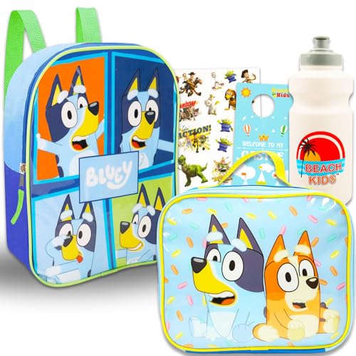 Disney Bluey Backpack and Lunch Box Set Bluey Backpack Toddler Bundle Includes 11 Bluey Backpack and Lunch Bag Plus Water Bottle Stickers More Mini Bluey Backpack for Toddlers 1 3 0 belly baby and beyond