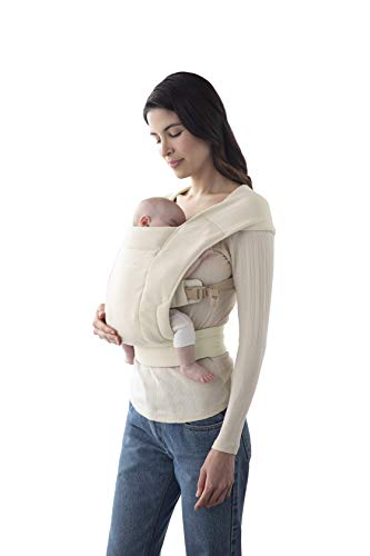 Ergobaby Embrace Cozy Newborn Essentials Baby Carrier Wrap 7 25 Pounds Ponte Knit Cream 0 belly baby and beyond