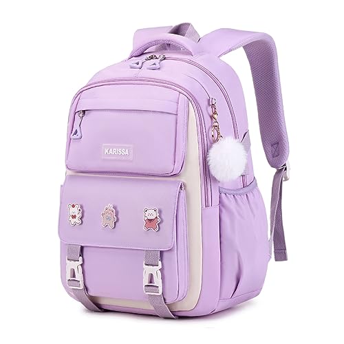 Girls Backpack Kids Backpack for Girls with Anti theft Back Pocket Lightweight School Backpack Watrer Resistant Bookbag for Elementary Primary School Purple 0 belly baby and beyond
