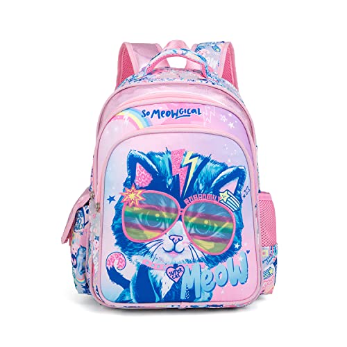 Girls Backpack Kids Backpacks for Girls in Preschool Kindergarten Elementary SchoolCute Cat Backpack for Girls 4 8 Lightweight Kawaii School Backpack 16 inch 0 belly baby and beyond