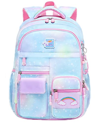 Girls Backpack School Backpacks 16 115 67in for Girls Cute Book Bag with Compartments for Girl Kid Students Elementary School Blue 0 belly baby and beyond