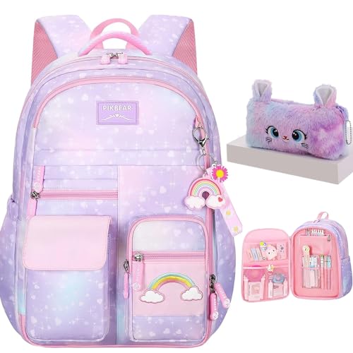 Girls Backpack School Backpacks Rainbow Student BackpaKawaii Kids BackpackBook Bag for Elementary Primary School 0 belly baby and beyond