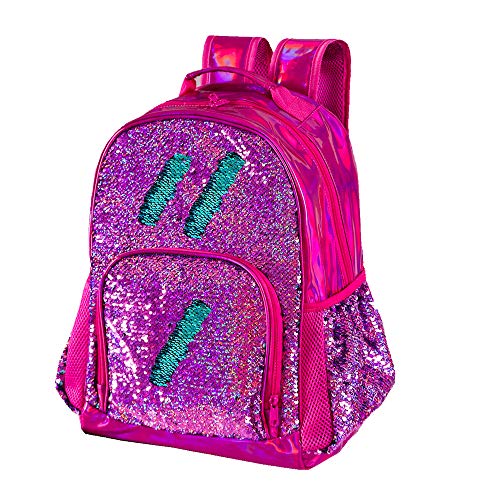Hologram Sequin Backpack Sequin School Backpack for Girls Kids Elementary Bookbag Flip Sequence Holographic Book Bags 0 belly baby and beyond