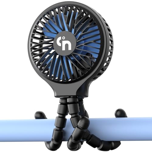 HomeLifairy Battery Operated Stroller Fan Flexible Tripod Clip On Fan with 3 Speeds and Rotatable Handheld Rechargeable Personal Portable Fan for Baby Car Seat Crib Bike Treadmill Black 0 belly baby and beyond