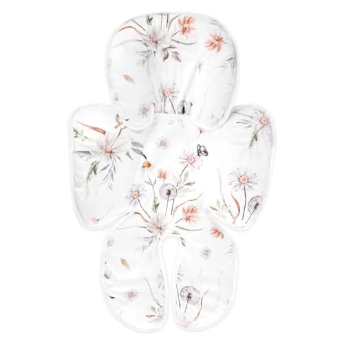 Infant Car Seat Insert 2 in 1 Carseat Head Support for Newborn Girl Soft Baby Car Seat Head Body Support Cushion Pillow Reversible Adjustable Baby Headrest for Stroller Swing White 0 belly baby and beyond