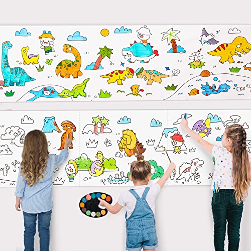 Jar Melo Dinosaur Coloring Roll for Kids Sticky No Mess Coloring Poster for Toddlers 1181574 Inches Large Coloring Tablecloth Drawing Paper for Kids Easel Ideal Gifts for Home Birthday Party 0 belly baby and beyond
