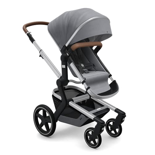 Joolz Day Premium Stroller for Babies from Birth to Todders Complete set Cot Seat incl Raincover One Hand Compact Fold Reversible Seat Smooth Ride Gorgeous Grey 0 belly baby and beyond