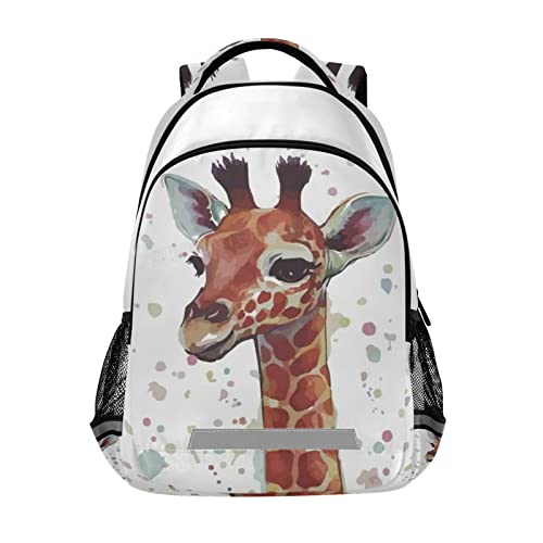 Kcldeci Watercolor Giraffe Kids Backpack for Boys Girls Elementary Schoolbag Kindergarten Bookbags Preschool School Bag Toddler Book Bags Travel Bag 0 belly baby and beyond