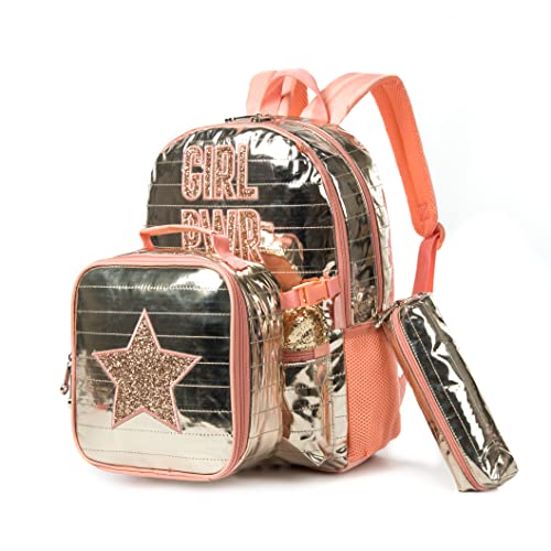 Kids Backpack Girls Backpack for School Elementary 17 inch 3PCS Lightweight Bookbags for Cute Teenage 0 belly baby and beyond