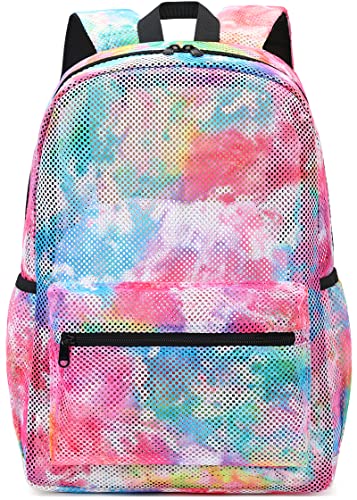 LEDAOU Mesh Backpack for Kids Girls Semi Transparent Mesh School Backpack Bookbag Lightweight Casual Daypacks for Beach Gym Travel Tie Dye Orange 0 belly baby and beyond