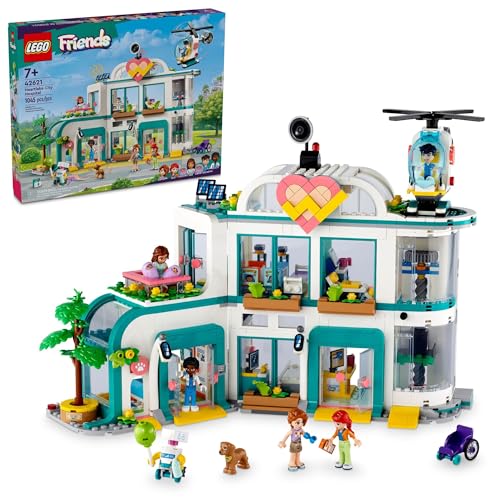 LEGO Friends Heartlake City Hospital Toy Playset Helicopter Toy and Mini Doll Characters Building Set for Kids Pretend Play Gift for Girls and Boys Ages 7 Years Old and Up 42621 0 belly baby and beyond
