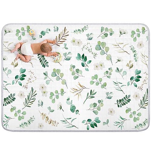 Leaf Baby Play Mat 78 x 55 Inch Washable Non Slip Play Mat Foldable Tummy Time Mat Soft Crawling Baby Floor Mats for Crawling Babies Toddlers Infant Kids Leaf 0 belly baby and beyond