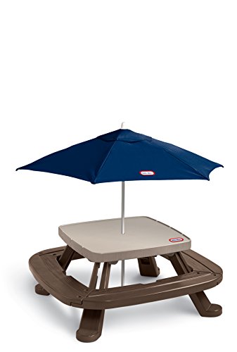 Little Tikes Fold n Store Picnic Table with Market Umbrella Brown 632433M 0 belly baby and beyond