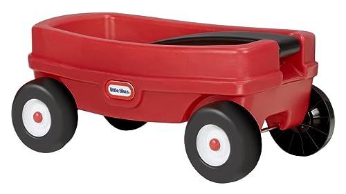 Little Tikes Lil Wagon Red And Black Indoor and Outdoor Play Easy Assembly Made Of Tough Plastic Inside and Out Handle Folds For Easy Storage Kids 18 0 belly baby and beyond