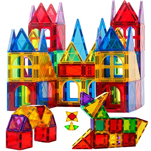 MAGBLOCK Magnet Toys Kids Magnetic Building Tiles 100 Pcs 3D Magnetic Blocks Preschool Building Sets Educational Toys for Toddlers Boys and Girls 0 belly baby and beyond