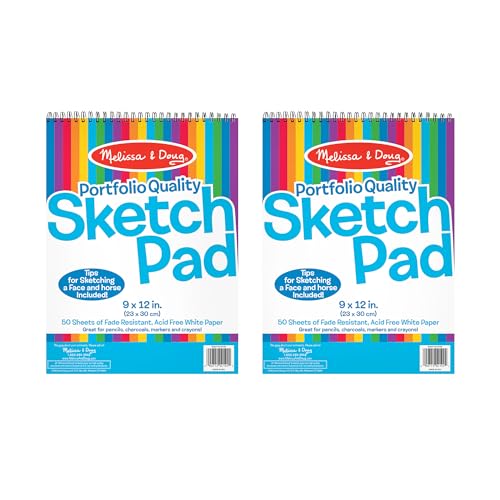 Melissa Doug Sketch Pad 9 x 12 Inches 50 Sheets 2 Pack FSC Certified 0 belly baby and beyond
