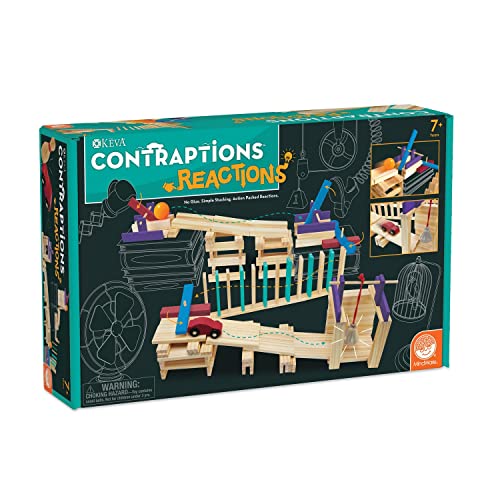 MindWare KEVA Contraptions Reactions Planks Building Toy 178 KEVA Building Planks 191 Piece Set Free Form Wood Building Set for Kids to Create Their Own Ball Maze Ages 7 Up 0 belly baby and beyond
