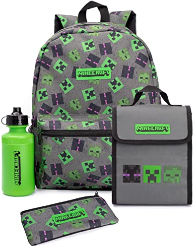Minecraft Boys Schoolbag Set Grey One Size 0 belly baby and beyond