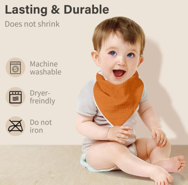 Muslin Baby BibsBaby Bandana Drool Bibs 100 Cotton for Baby Boy GirlSolid Colors Bib for Drooling Teething 0 2 belly baby and beyond