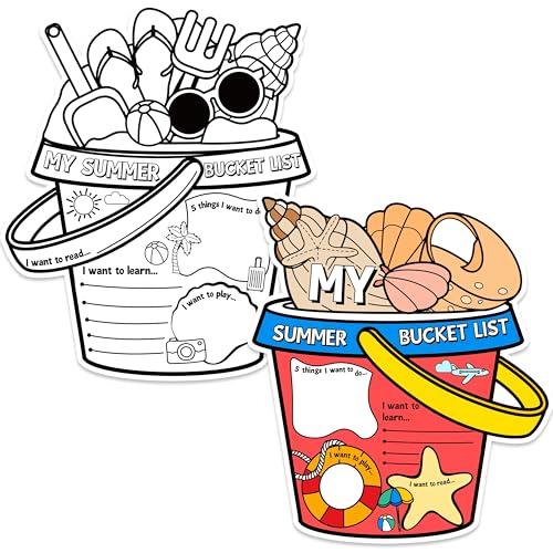 My Summer Bucket List Activity Poster for Kids 36Pcs Bulk Color Your Own Summer Bucket List Personalized Summer Break Ideas Checklist Coloring Poster for Students End of School Year Gift Camp Supplies 0 belly baby and beyond
