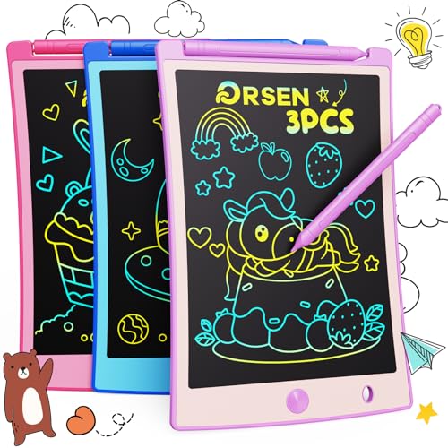 ORSEN 3 Pack Drawing Tablet for Kids Easter Basket Stuffers for Toddler Colorful Doodle Board Drawing Pad for Kids Gifts for Age 3 4 5 6 7 8 Year Old Girls Boys Toddlers 0 belly baby and beyond