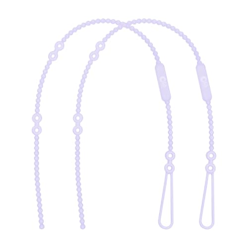 Olababy Silicone Strap for Baby Toys Pacifiers Teethers Sippy Cups Bottles w Handles Feeding Spoons High Chairs Strollers Car Seats and Travel Essentials 2 Straps Lilac 0 belly baby and beyond