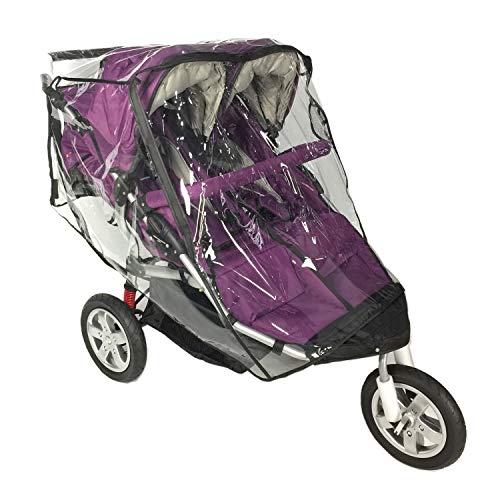 Rain Cover for Double StrollerUniversal Size Weather Shield for Side by Side Double Baby Stroller 0 belly baby and beyond