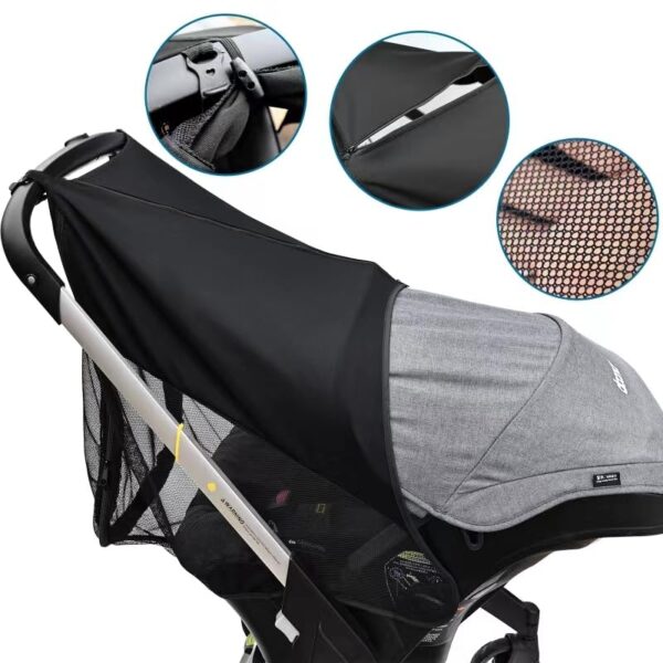 Stroller Sun Shade Extension Compatible with Doona Infant car seat Stroller 360 Sun Shade Baby Car Seat Attachment for Sun Cover Wind and Bug Protection 0 2 belly baby and beyond