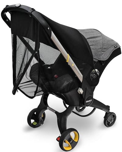 Stroller Sun Shade Extension Compatible with Doona Infant car seat Stroller 360 Sun Shade Baby Car Seat Attachment for Sun Cover Wind and Bug Protection 0 belly baby and beyond