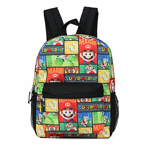 Super Mario 16 Allover Print Character School Backpack 0 belly baby and beyond