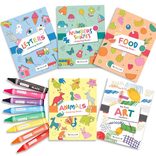 TOYVENTIVE First Coloring Books Jumbo Crayons and Drawing Pad for Girl Boy Ages 1 4 Coloring Books for Kids Ages 2 4 Coloring Book for Toddlers Mess Free Coloring Kids Activity Book Drawing 0 belly baby and beyond
