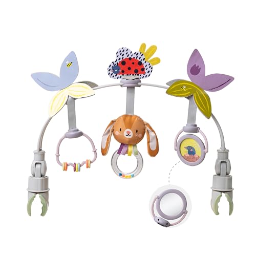 Taf Toys Baby Activity Arch Stroller and Car Seat Toy Attachment with Rattling Beads Maze and Double Sided Spinning Mirror Ideal for Babys Fine Motor Skills Development 0 12 Months 0 belly baby and beyond