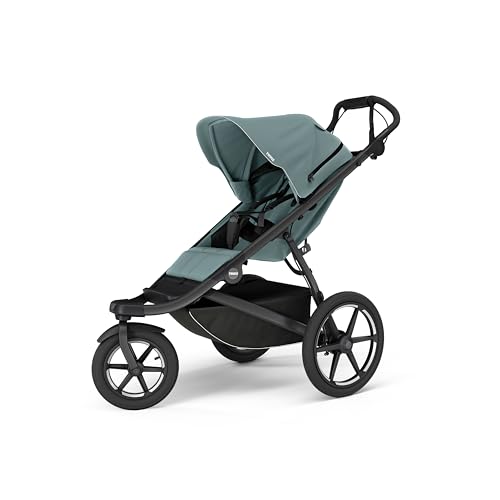 Thule Urban Glide 3 Single Child All Terrain Stroller Full Suspension System Air Filled Tires Upright seat with Adjustable Recline and Built in legrest 0 belly baby and beyond