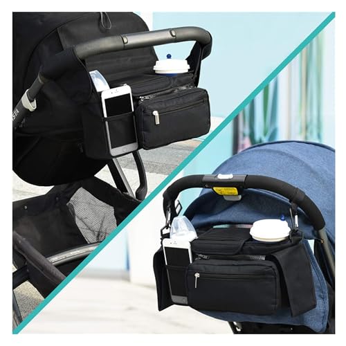 Universal Stroller Organizer with insulated Cup HolderPhone Bag Shoulder Strap is DetachableFits for Like UppababyBaby JoggerUmbrella and Pet Strollers 0 belly baby and beyond