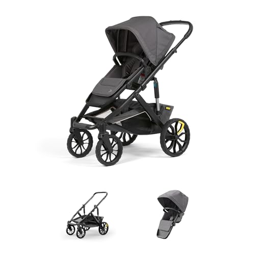 Veer SwitchRoll Stroller 4 Wheel All Terrain Stroller with Switchback Seat Fits All Major Infant Car Seats Adapters Sold Separate Shock Absorbing Durable Maneuverable Collapsible 0 belly baby and beyond