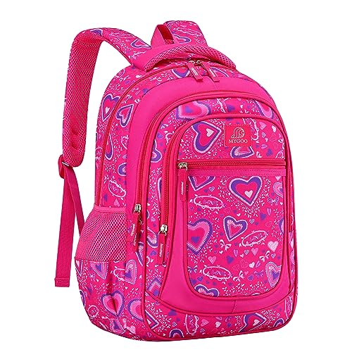 Vineyard Elementary Kids Backpack for Girls 17 Heart Pink Structured for School Life 0 belly baby and beyond