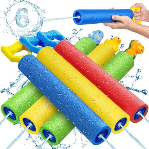 Water Gun 6 Pack Super Water Soaker Blaster Squirt Guns 40 Ft Water Shooter Swimming Pool Beach Summer Party Outdoor Water Game Fighting Toys for Kids Boys Girls 0 belly baby and beyond