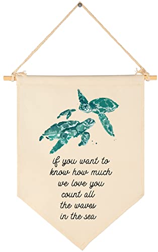 We Love You Ocean Turtle Theme Nursery Decor Canvas Hanging Pennant Flag Banner Wall Sign Decor Gift for Nursery Baby Kids Girl Boy Teen Bedroom Playroom Front Door Birthday Christmas Gift 0 belly baby and beyond