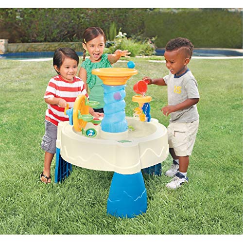 little tikes 0050743173752 Spiralin Seas Water Table Garden Game Encourages Active and Imaginative Play Includes 5 Balls and 1 Cup for Toddlers from 24 Months to 6 Years Black 0 belly baby and beyond